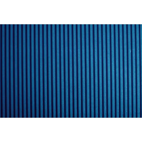 Cartoncino ondulato Deco Cannetè 50x70 cm - 230 gr blu scuro - conf. 10 pezzi -