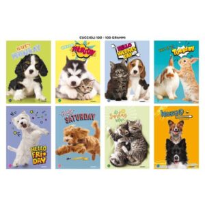 Maxi quaderni Blasetti Cuccioli formato A4  carta 100 g conf. 10 pezzi