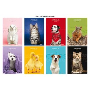 Maxi quaderni Blasetti Cuccioli formato A4  carta 80 g conf. 10 pezzi