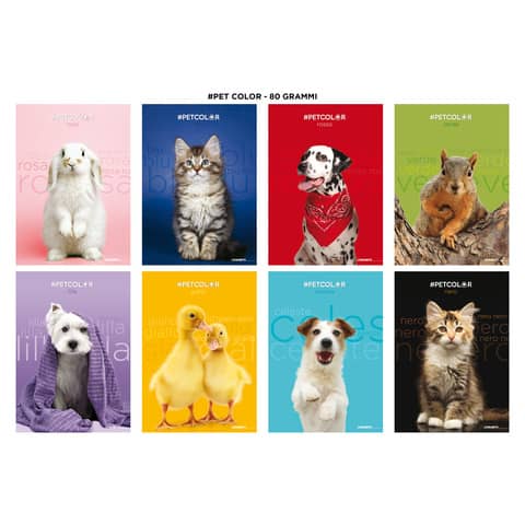 Maxi quaderni Blasetti Cuccioli formato A4  carta 80 g conf. 10 pezzi