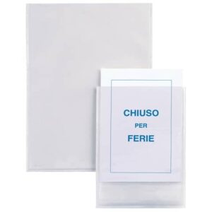 Portaetichette adesive Sei Rota IesTI in PVC trasparente 15x21 cm - A5 -