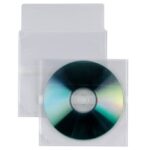 Transparent adhesive CD/DVD holder envelope Sei Rota size 12.5x12 cm -