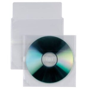 Busta trasparente porta CD/DVD adesiva Sei Rota formato 12,5x12 cm -