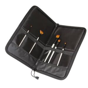 Foldable brush case - black -