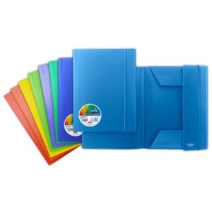 Cartella a tre lembi con elastico Sei Rota Garda in PP conf. 24 colori