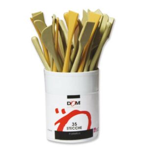 Tin of DOM plastic painting sticks 18 cm - 35 pieces -