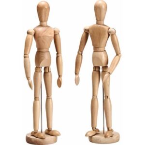 DOM wooden dummy height 31 cm man base -