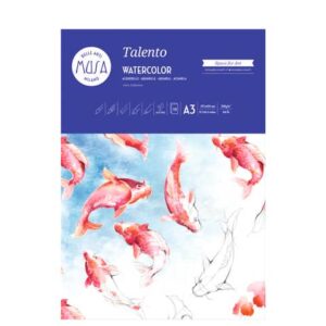 Blocco carta per acquerello Musa Talento - A3 - 300 g/m2 - 10 fogli -