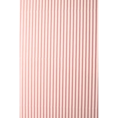 Cartoncino ondulato Deco Cannetè 50x70 cm - 230 gr rosa - conf. 10 pezzi -