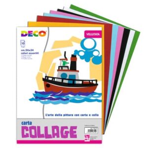 Album d carta vellutata Deco 24x34 cm - 130 g - 10 fogli