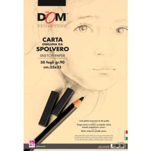 Dusting paper pad DOM soft yellow 90 g 23x33 cm - 50 sheets -