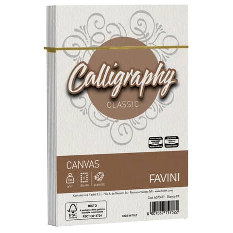 Carta canvas Favini Calligraphy buste per carta da lettere da stampare 100