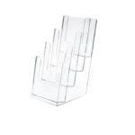 Lebez plastic brochure holder with 4 1/3 A4 compartments -