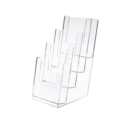 Lebez plastic brochure holder with 4 1/3 A4 compartments -