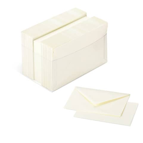 Burano greeting cards with envelope 9x14 cm in pack 100 ivory -