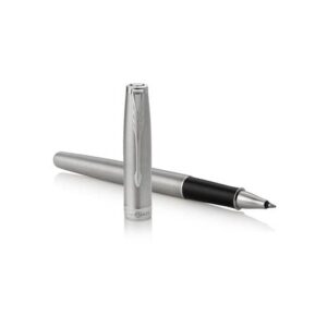 Penna roller Parker Sonnet punta F inchiostro nero Parker Stainless Steel