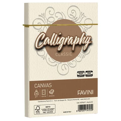 Carta canvas Favini Calligraphy buste per carta da lettere da stampare 100