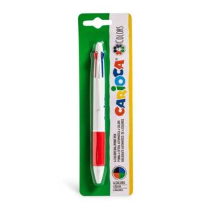 Penna a sfera 4 colori Carioca Ø punta 1 mm - blister -