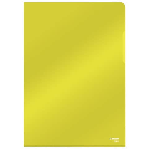 Esselte Crystal A4 L-shaped PVC file folder 25 pack