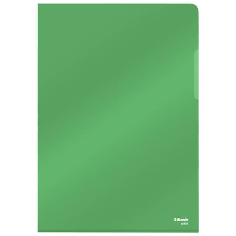 Cartellina a L in PVC Esselte Crystal A4 conf. da 25 pezzi