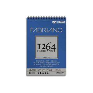 Blocco da disegno spiralato 1264 200 g - 40 fogli neri