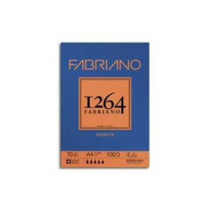 Blocco di carta collato Fabriano 1264 Marker 70 g A4 -