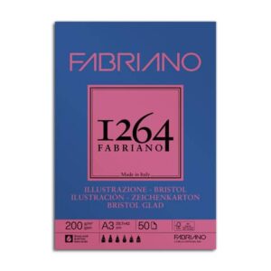 Blocco collato Fabriano Illustrazione 200 g - 50 fogli A3 -