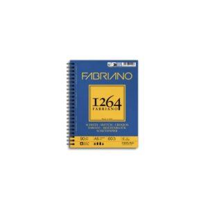 Blocco spiralato Fabriano 1264 schizzi 90 g 60 fogli A5 - spirale lato