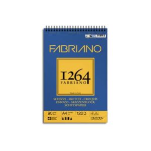 Blocco spiralato Fabriano 1264 schizzi 90 g 120 fogli A4 - spirale