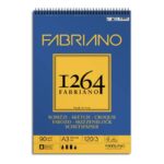 Blocco spiralato Fabriano 1264 schizzi 90 g A3 - 120 fogli -
