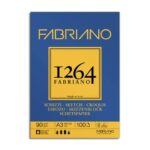 Blocco collato Fabriano 1264 schizzi 90 g A3 - 100 fogli -