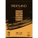 Blocco Fabriano Schizzi grana naturale 90 g 100 fogli A3 - collato -