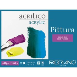 Blocco collato Fabriano Pittura grana fine 400 g 30x40 cm -