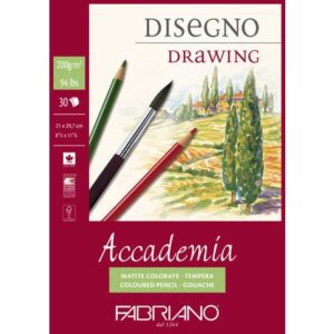 Blocco collato Fabriano Accademia grana naturale 200 g A4 - 30 fogli -