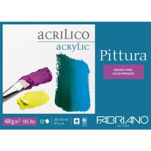 Blocco collato Fabriano Pittura grana fine 400 g 25x35 cm -