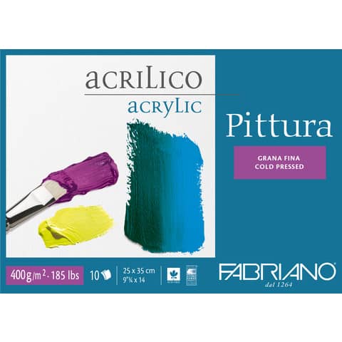 Blocco collato Fabriano Pittura grana fine 400 g 25x35 cm -