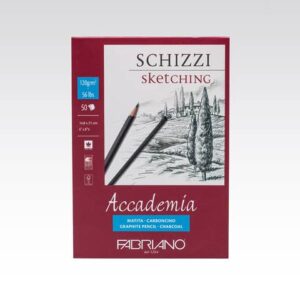 Blocco collato Fabriano Accademia grana naturale 120 g A5 - 50 fogli