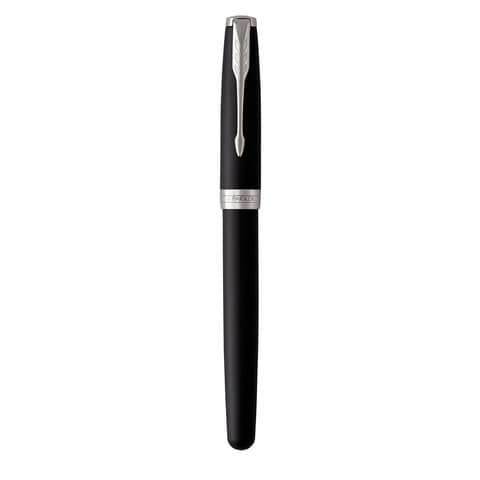 Penna roller Parker Sonnet punta F inchiostro nero Parker Matte Black CT