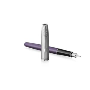 Penna stilografica Parker Sonnet Parker punta F inchiostro nero Violet CT