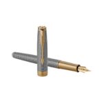 Penna stilografica Parker Sonnet Parker punta F inchiostro nero Sterling
