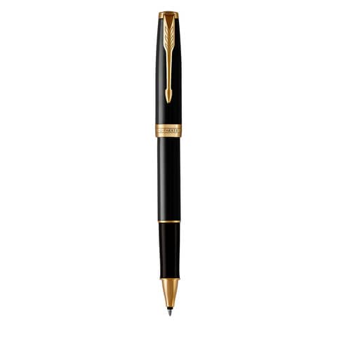Penna roller Parker Sonnet punta F inchiostro nero Parker Black GT