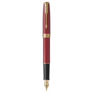 Penna stilografica Parker Sonnet Parker punta F inchiostro nero Red GT