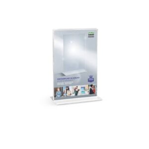 Portadepliant in acrilico Lebez con base a T formato A4 21x30cm - trasparente