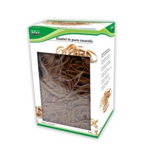 Scatola elastici tondi in caucciù Lebez 1 Kg Ø 50 mm - 80x2 mm -