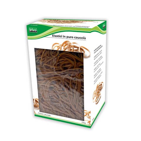 Scatola elastici tondi in caucciù Lebez 1 Kg Ø 100 mm - 150x2 mm -