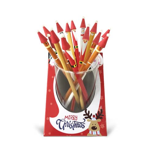Espositore 24 matite mini Lebez Christmas fantasy - 4 soggetti