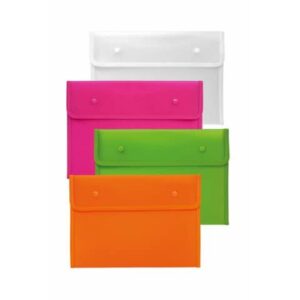 Busta a 2 bottoni Lebez Neon A4 in PP conf. 12 pezzi -