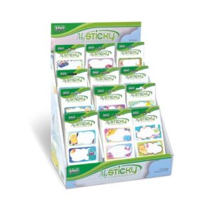 Display stand 120 envelopes of 6 Niji school labels - assorted fantasies -