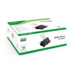 Molla double clips Lebez formato 41 mm - conf. da 12 pezzi -