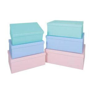 Set scatole archivio in cartone Niji - 6 diversi formati assortiti in 3 colori